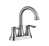 Double handle 4 inch basin faucet